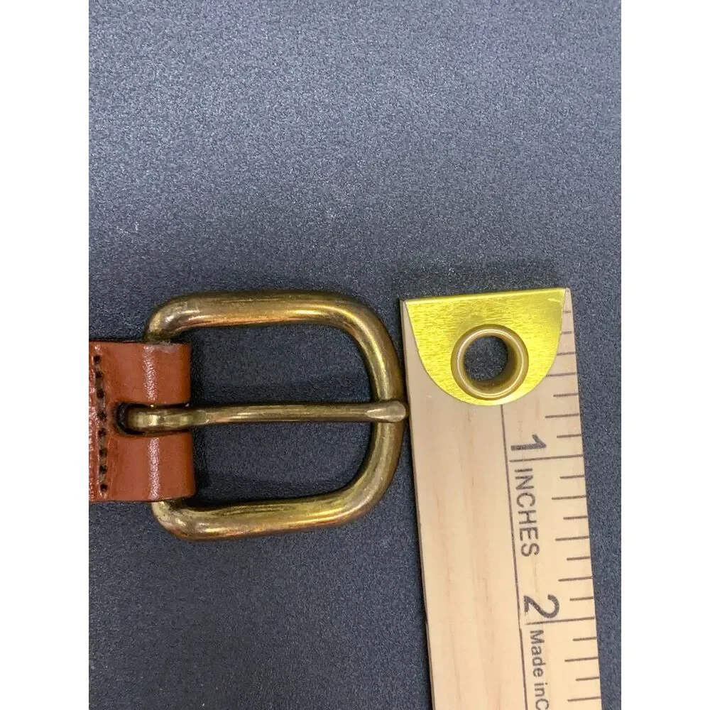 Mens Teens Leather Man LTD Belt Nautical Code Flag Leather Fabric Canvas Size 28